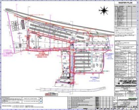 Terrain leveling, fixing FGL based on Storm Water Drainage, design of utilities–water supply, storm drainage and sewerage for Box Trans ICD, Nagpur